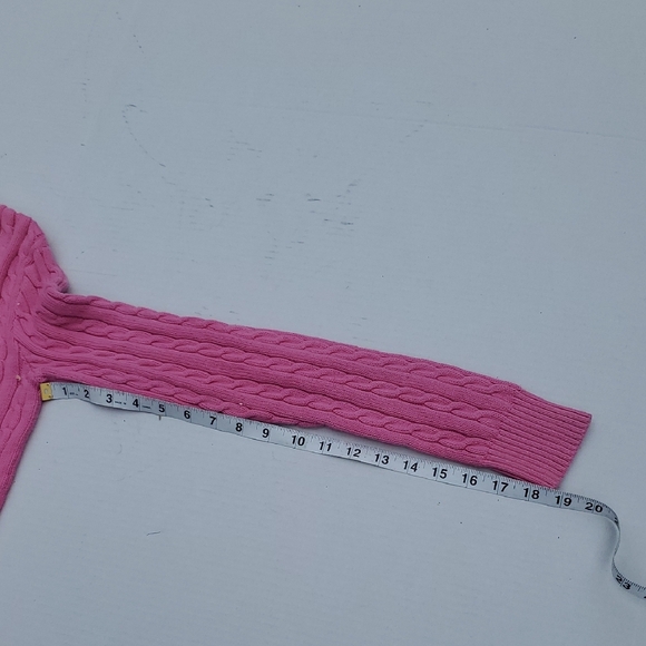 Lilly Pulitzer Pink Crew Neck Cable Knit Sweater - Picture 9 of 12
